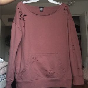 Distressed sweater
